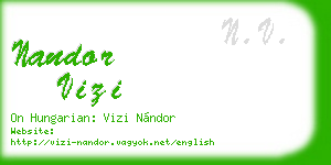 nandor vizi business card